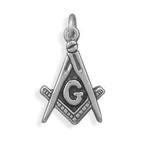 Oxidized Masons Symbol Charm freeshipping - Higher Class Elegance