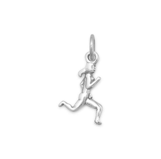 Oxidized Female Runner Charm freeshipping - Higher Class Elegance