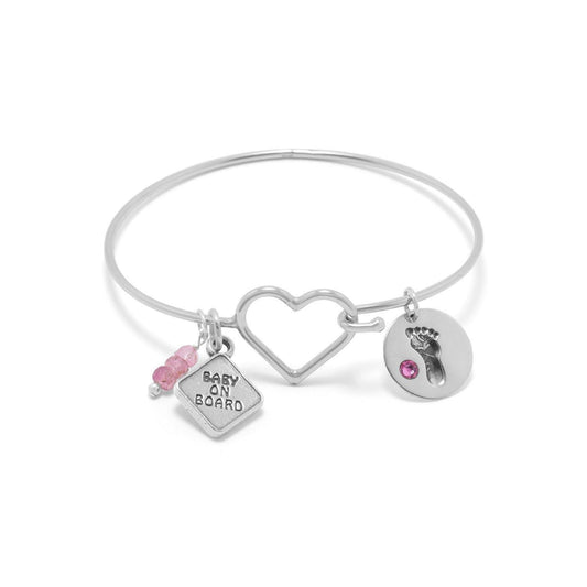 Oxidized "Baby on Board" Charm freeshipping - Higher Class Elegance