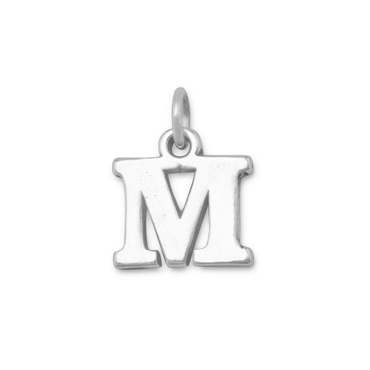 Oxidized "M" Charm freeshipping - Higher Class Elegance