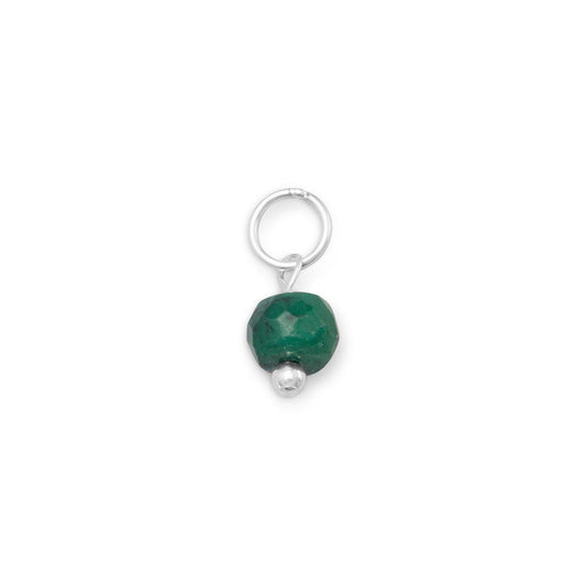 Green Corundum Charm - May Birthstone freeshipping - Higher Class Elegance