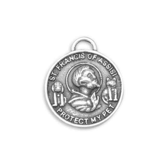 Oxidized St. Francis of Assisi Charm freeshipping - Higher Class Elegance