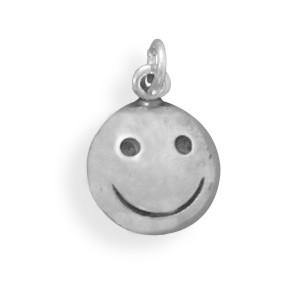 Oxidized Smiley Face Charm freeshipping - Higher Class Elegance
