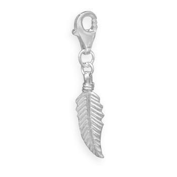 Feather Charm with Lobster Clasp freeshipping - Higher Class Elegance