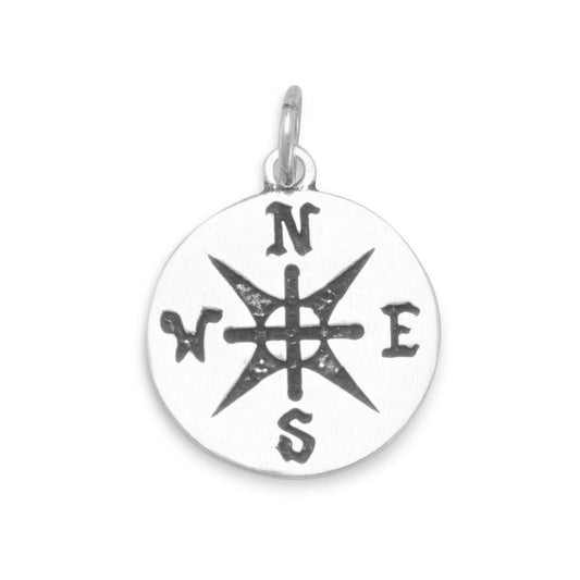 Oxidized Compass Pendant freeshipping - Higher Class Elegance