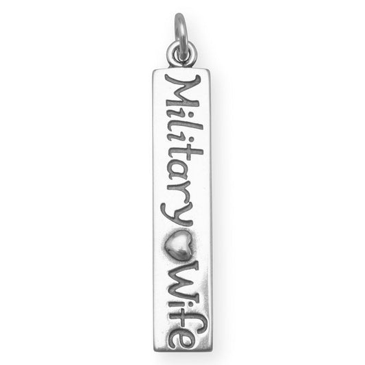 Oxidized Military Wife Charm freeshipping - Higher Class Elegance
