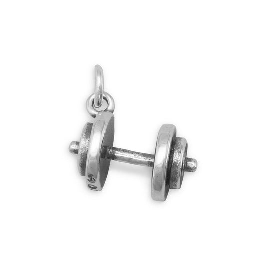Oxidized Dumbbell Charm freeshipping - Higher Class Elegance