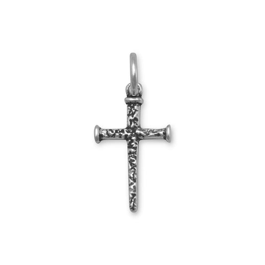 Small Oxidized Cross of Nails Pendant freeshipping - Higher Class Elegance