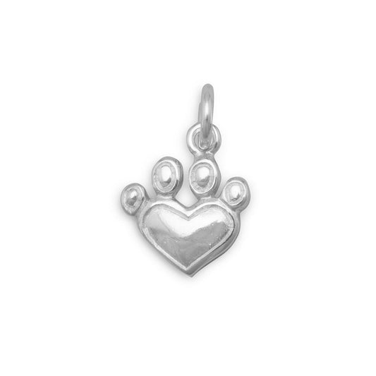 Heart Paw Print Charm freeshipping - Higher Class Elegance