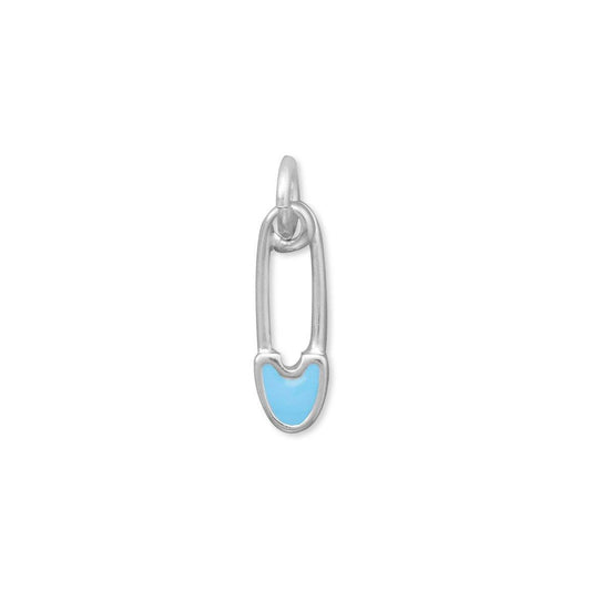 Blue Safety Pin Charm freeshipping - Higher Class Elegance
