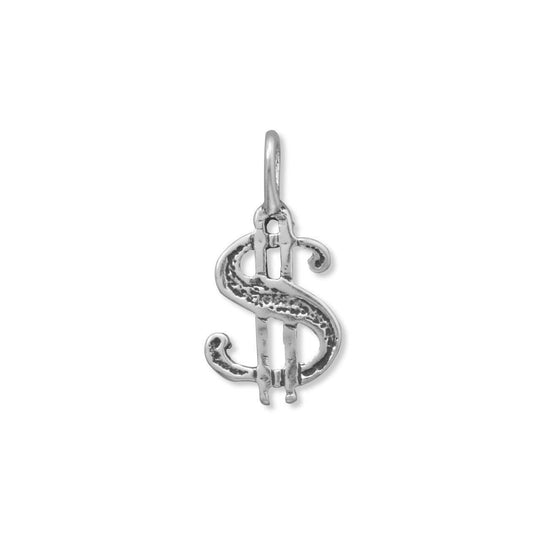 Oxidized Dollar Sign Charm freeshipping - Higher Class Elegance