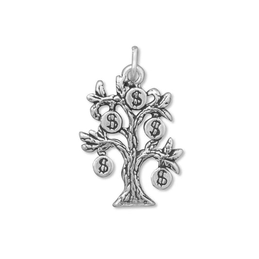 Oxidized Money Tree Charm freeshipping - Higher Class Elegance