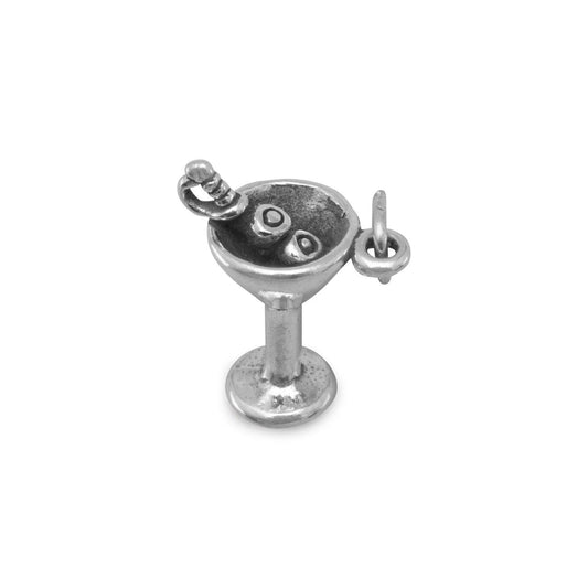 Oxidized Martini Charm freeshipping - Higher Class Elegance