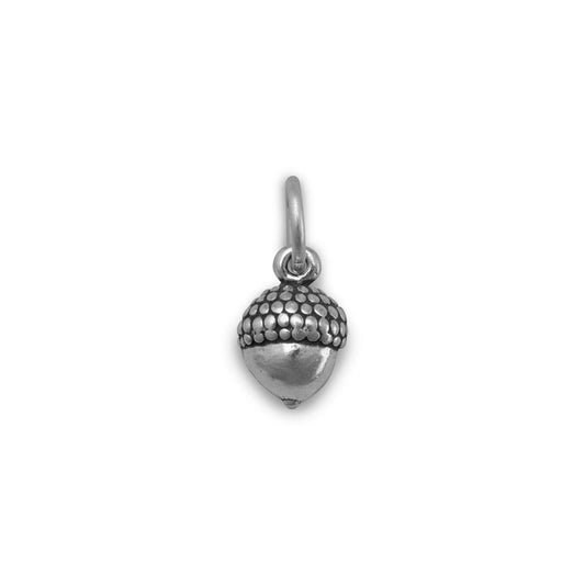 Small Oxidized Acorn Charm freeshipping - Higher Class Elegance