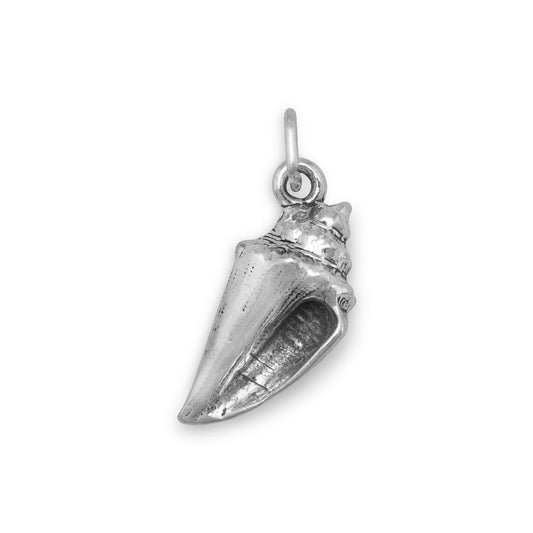 Oxidized Conch Shell Charm freeshipping - Higher Class Elegance