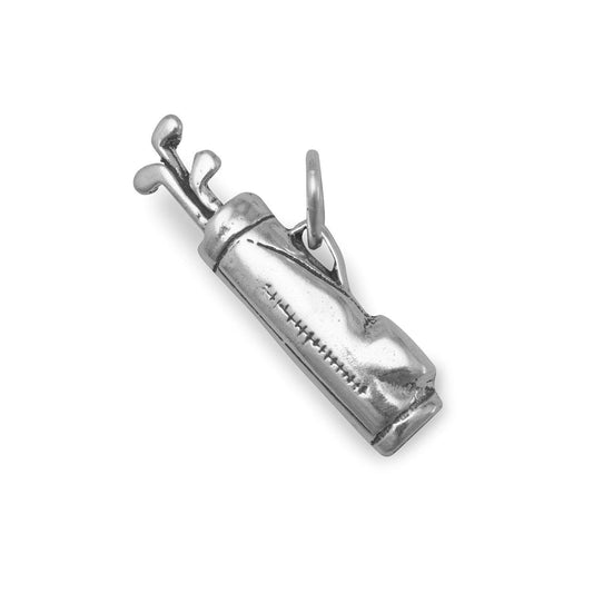 Oxidized Golf Bag Charm freeshipping - Higher Class Elegance