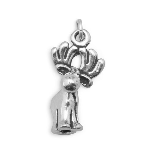 Oxidized Cute Moose Charm freeshipping - Higher Class Elegance
