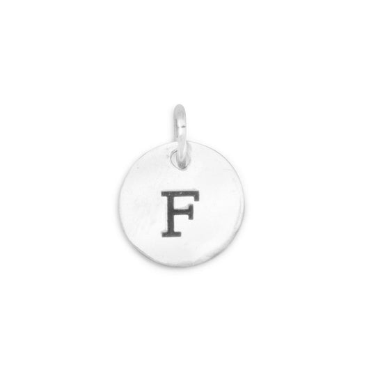 Oxidized initial "F" Charm freeshipping - Higher Class Elegance