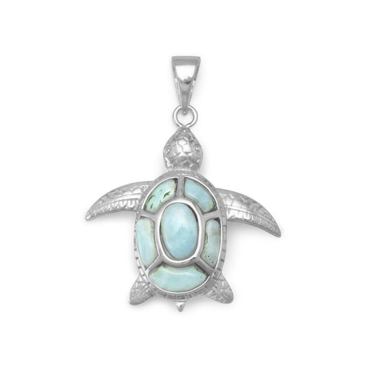 Larimar Turtle Pendant freeshipping - Higher Class Elegance