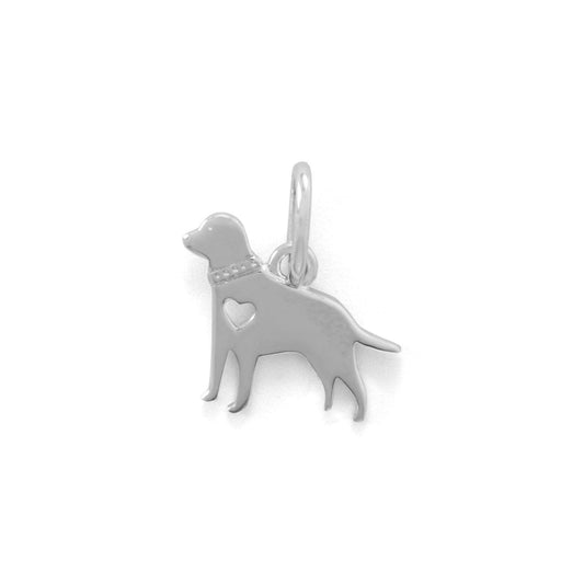 Rhodium Plated Darling Dog Charm freeshipping - Higher Class Elegance