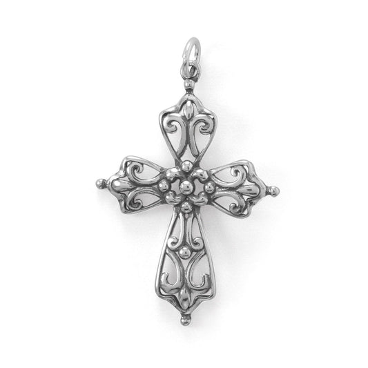 Oxidized Ornate Cross Pendant freeshipping - Higher Class Elegance