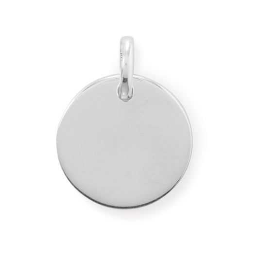 15mm Round Engravable Pendant freeshipping - Higher Class Elegance