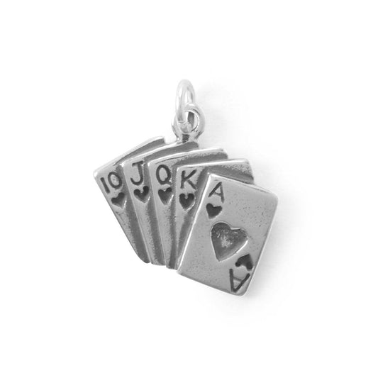 Winner Takes All! Royal Flush Cards Charm freeshipping - Higher Class Elegance