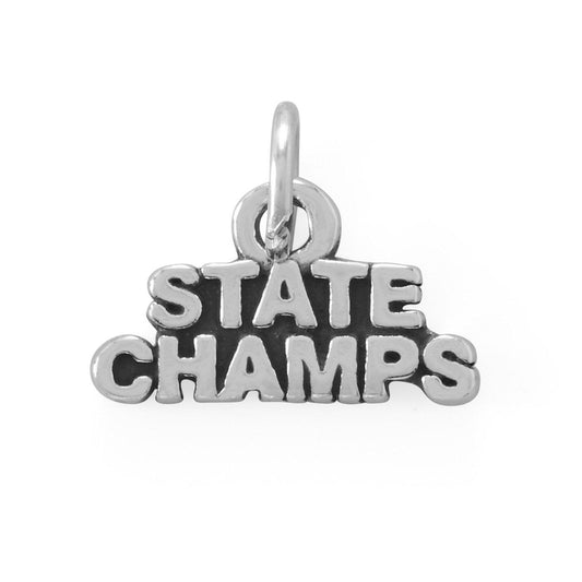 Go Team! Oxidized State Champs Charm freeshipping - Higher Class Elegance