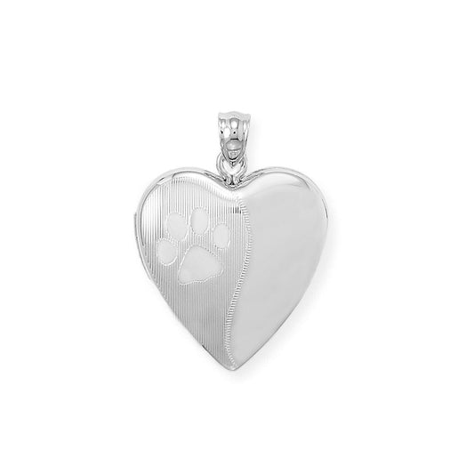 Paw Print Heart Memory Keeper Locket freeshipping - Higher Class Elegance