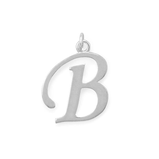 Polished Letter B Initial Pendant freeshipping - Higher Class Elegance