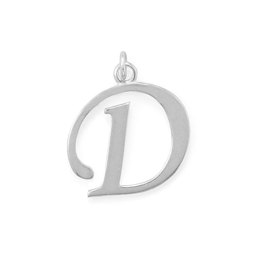 Polished Letter D Initial Pendant freeshipping - Higher Class Elegance