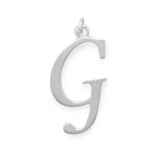 Polished Letter G Initial Pendant freeshipping - Higher Class Elegance