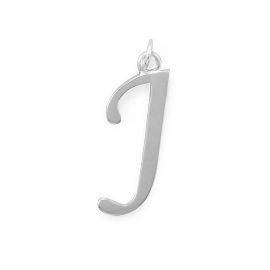 Polished Letter J Initial Pendant freeshipping - Higher Class Elegance