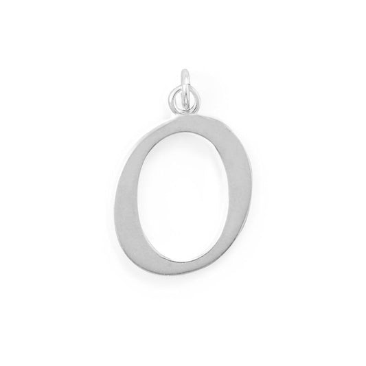 Polished Letter O Initial Pendant freeshipping - Higher Class Elegance