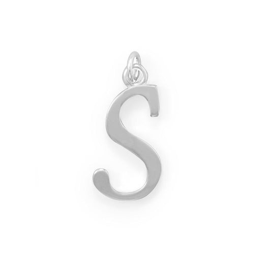 Polished Letter S Initial Pendant freeshipping - Higher Class Elegance