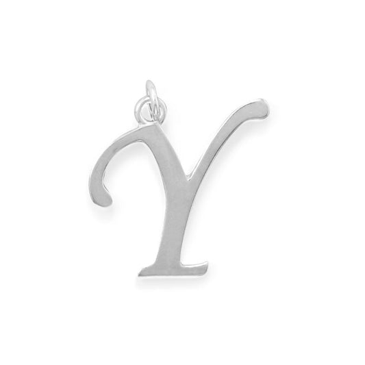 Polished Letter Y Initial Pendant freeshipping - Higher Class Elegance