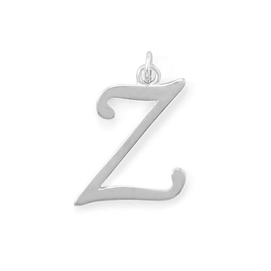 Polished Letter Z Initial Pendant freeshipping - Higher Class Elegance