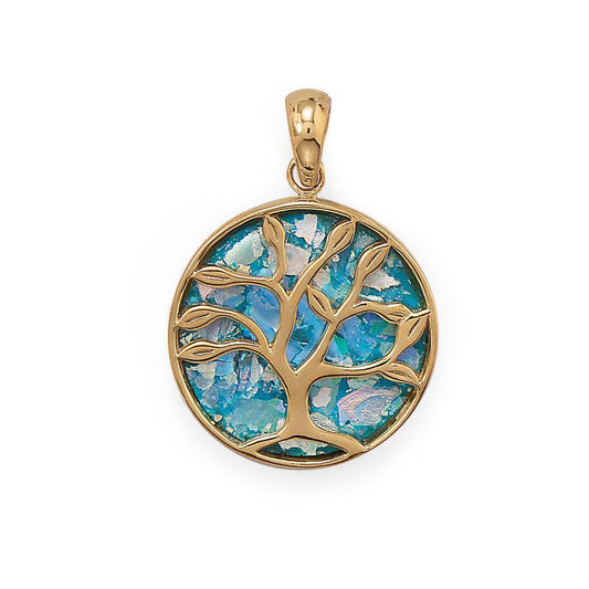Growth and Renewal Tree of Life Roman Glass Pendant freeshipping - Higher Class Elegance
