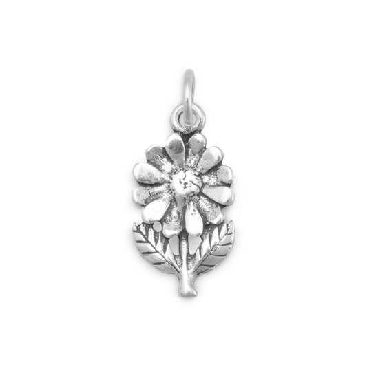 Flower with Stem/Leaves Charm freeshipping - Higher Class Elegance