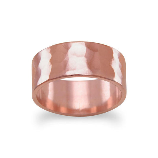 8mm Solid Copper Hammered Ring freeshipping - Higher Class Elegance