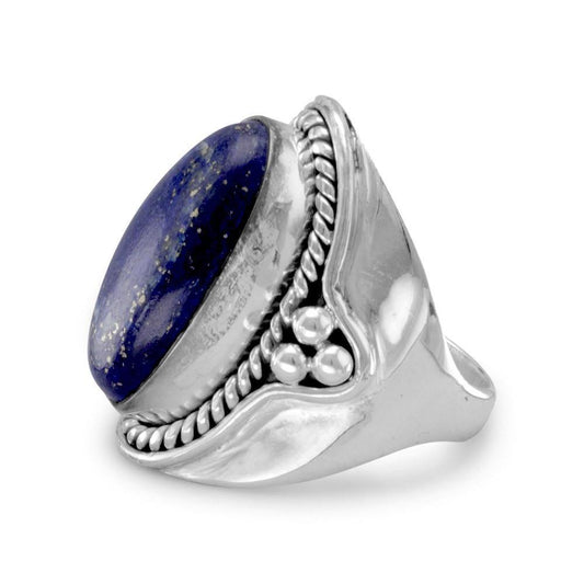 Oxidized Lapis Ring freeshipping - Higher Class Elegance