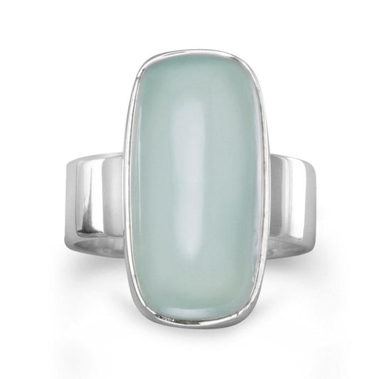 Oval Green Chalcedony Ring freeshipping - Higher Class Elegance