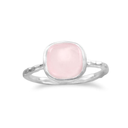 Square Rose Quartz Ring freeshipping - Higher Class Elegance