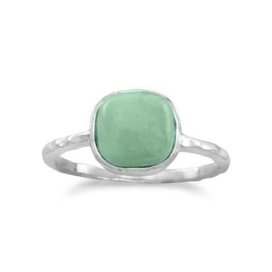 Stabilized Square Turquoise Ring freeshipping - Higher Class Elegance