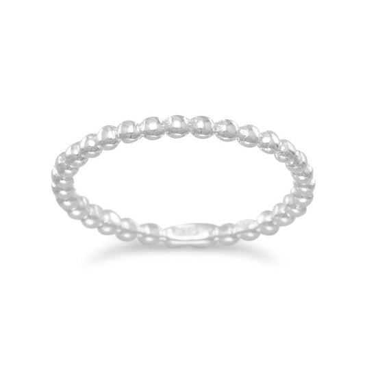 Polished Beaded Band freeshipping - Higher Class Elegance