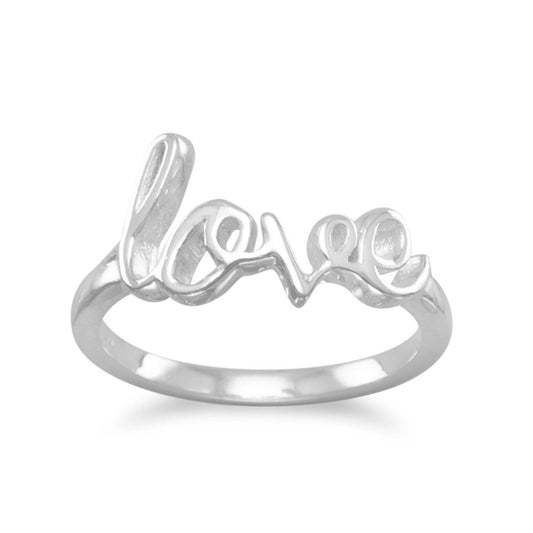 Polished Script "love" Ring freeshipping - Higher Class Elegance