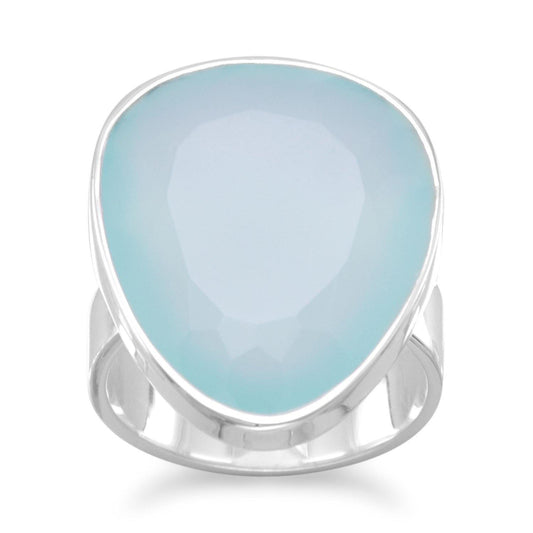 Freeform Sea Green Chalcedony Ring freeshipping - Higher Class Elegance
