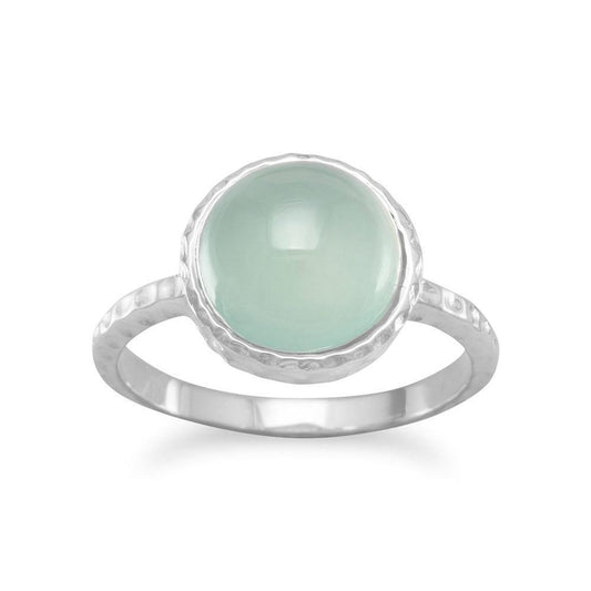 Cabochon Sea Green Chalcedony Ring freeshipping - Higher Class Elegance