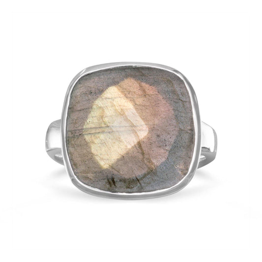 Checkerboard Cut Labradorite Ring freeshipping - Higher Class Elegance