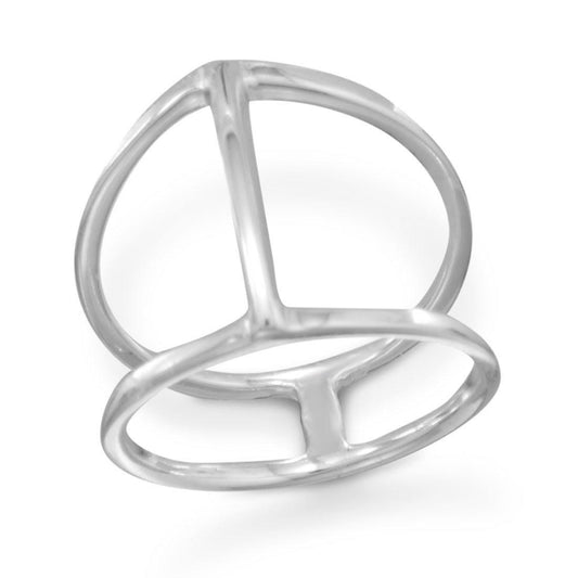 Double Row Ring with Center Bar freeshipping - Higher Class Elegance